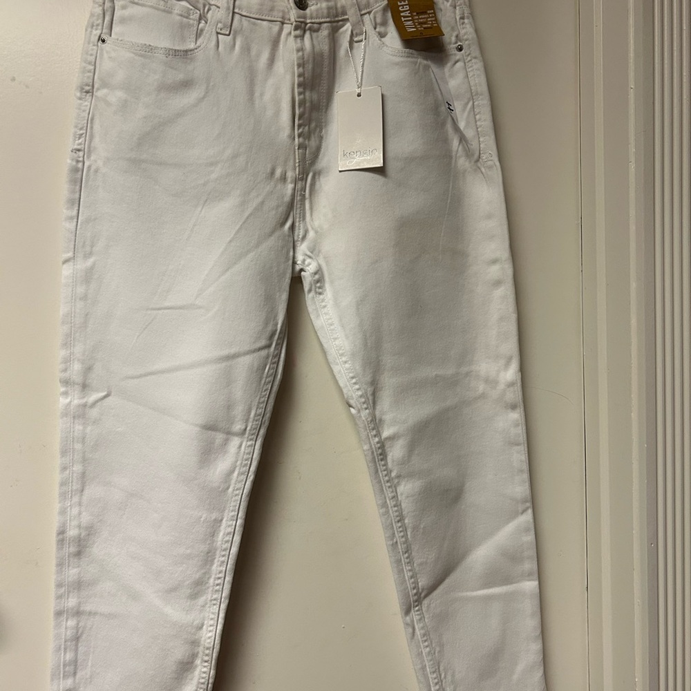 Kensie Vintage Women’s White High-Rise Skinny Jeans